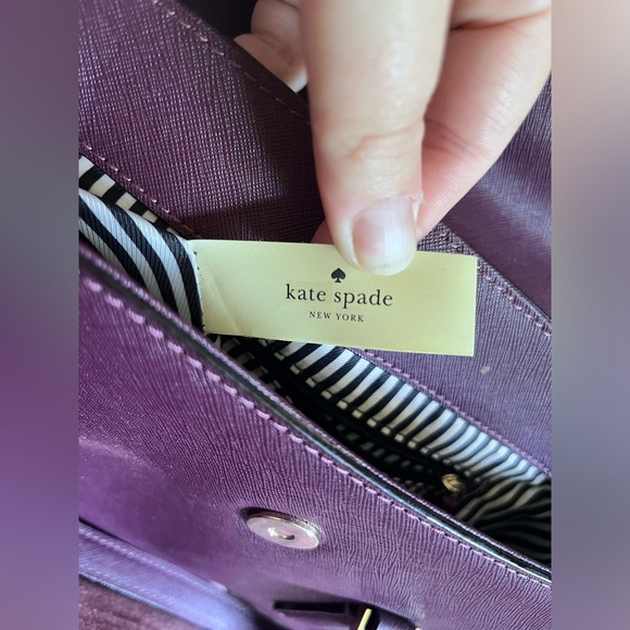 Kate spade leather plum cross body bag - Picture 4 of 6